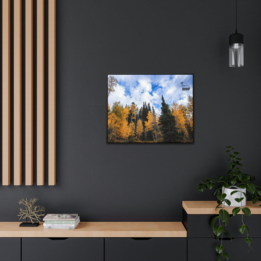 Chairlift in Suspension - Canvas with Frame