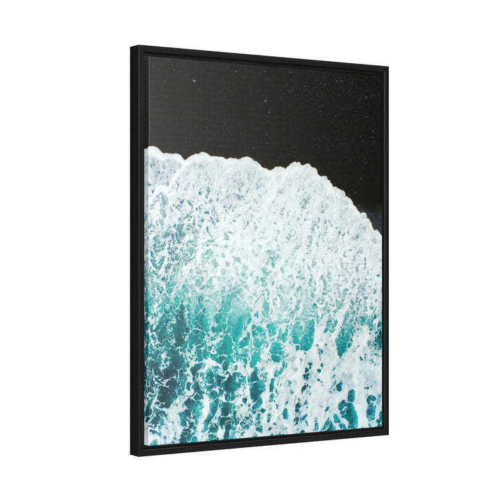 A Wave on Volcanic Sand - Canvas with Frame