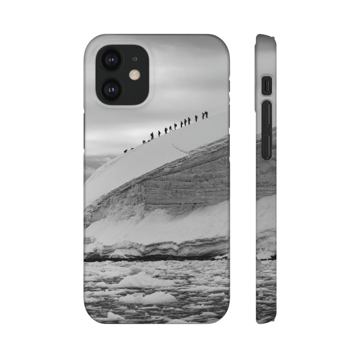 Preparing for the Climb in Black and White - Phone Case