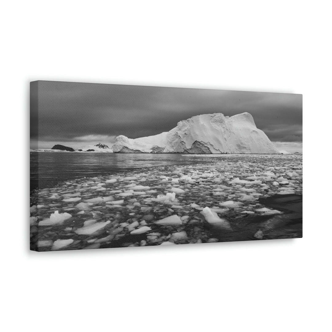 Lane of Ice In Black and White - Canvas