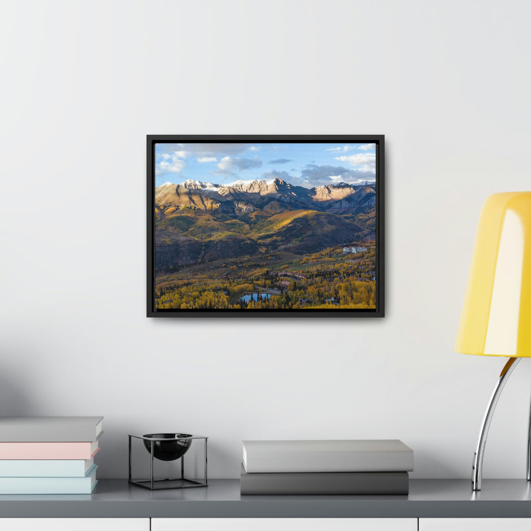 Glowing Mountainside - Canvas with Frame