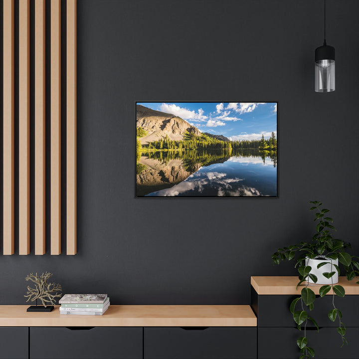 Mountain Scene Reflected - Canvas with Frame