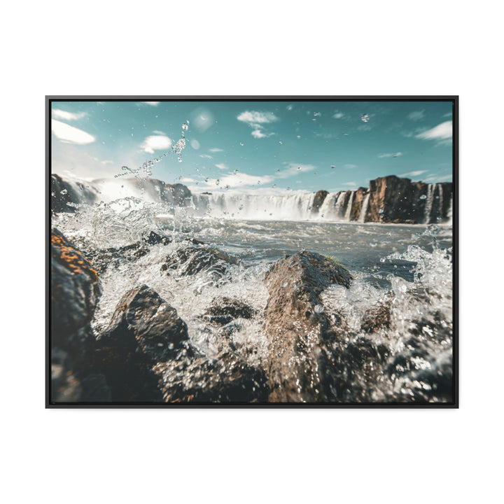 Goðafoss Splash - Canvas with Frame