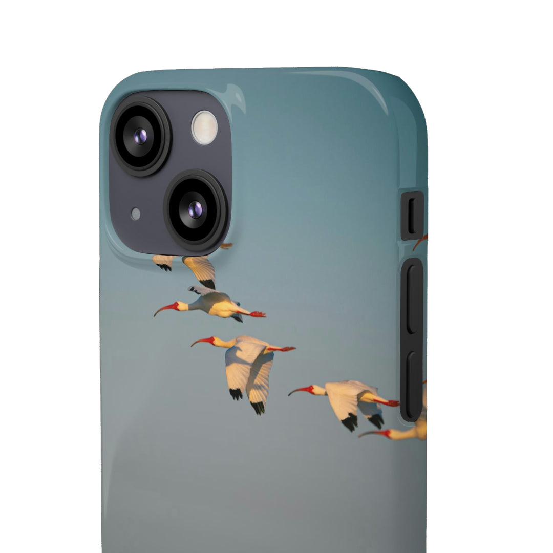 White Ibis in Flight - Phone Case