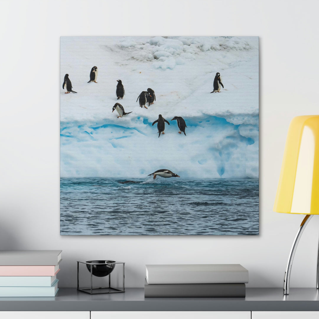 Porpoising Penguin - Canvas