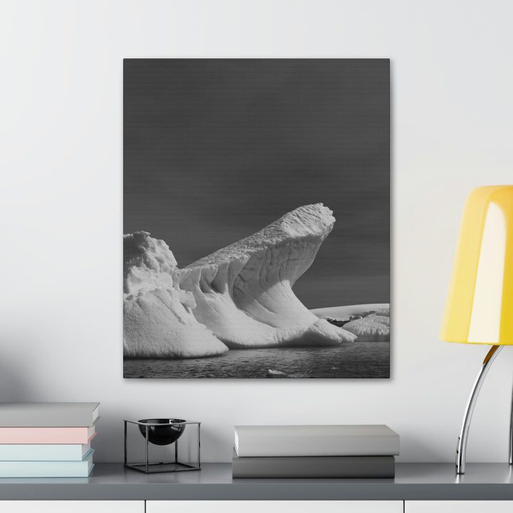 The Angles of an Iceberg in Black and White - Canvas