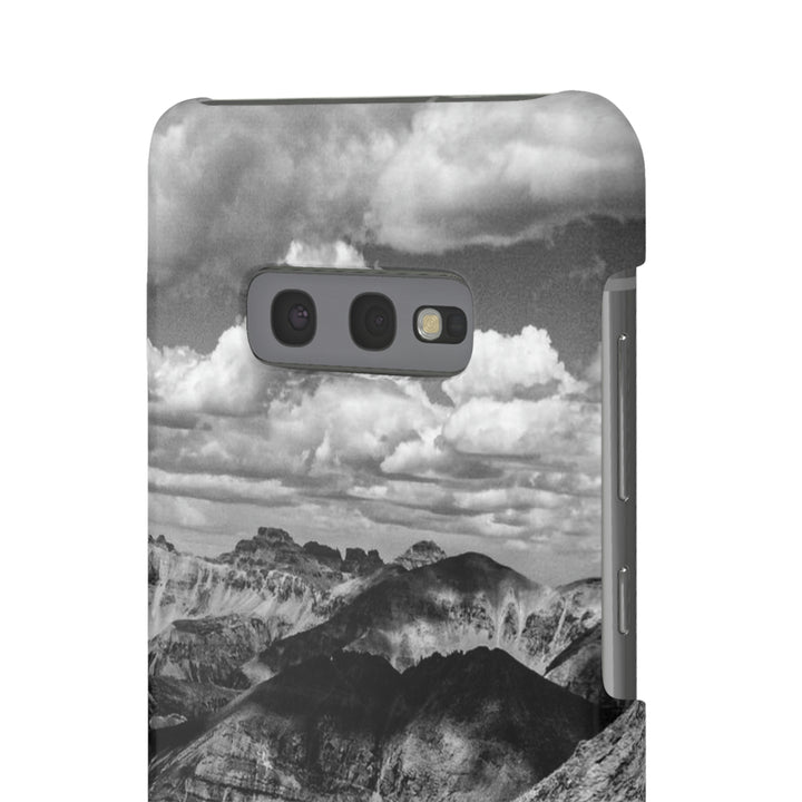 Imogene Pass From the Air in Black and White - Phone Case