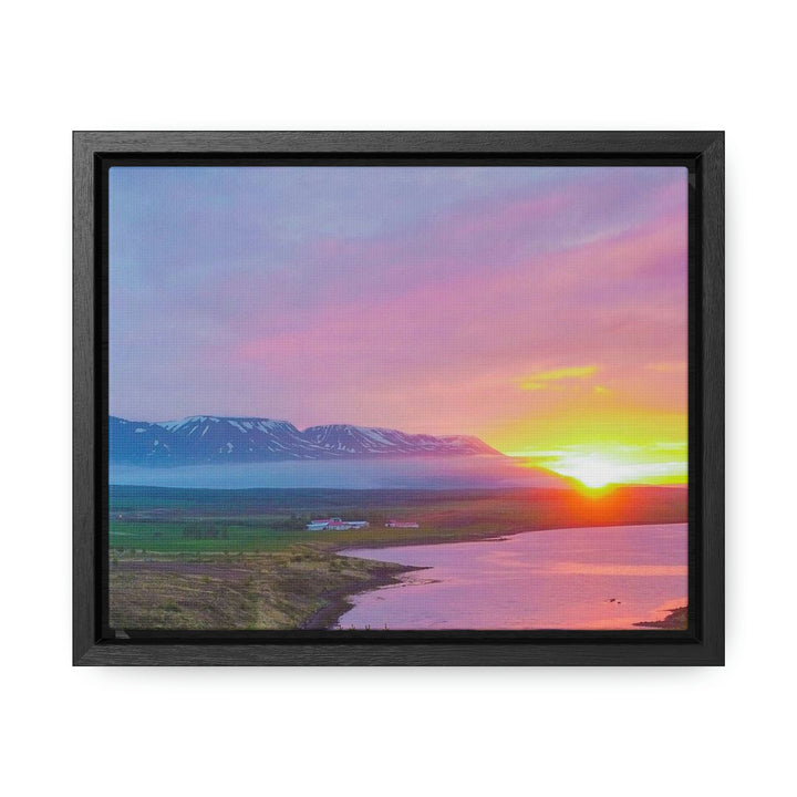 Sunset Over the Fjord Part 2 - Canvas with Frame