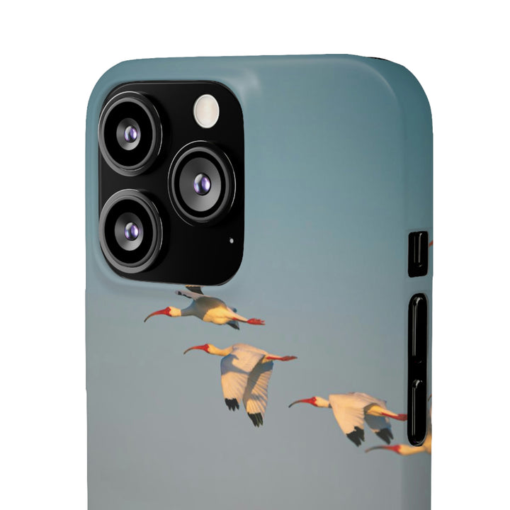 White Ibis in Flight - Phone Case