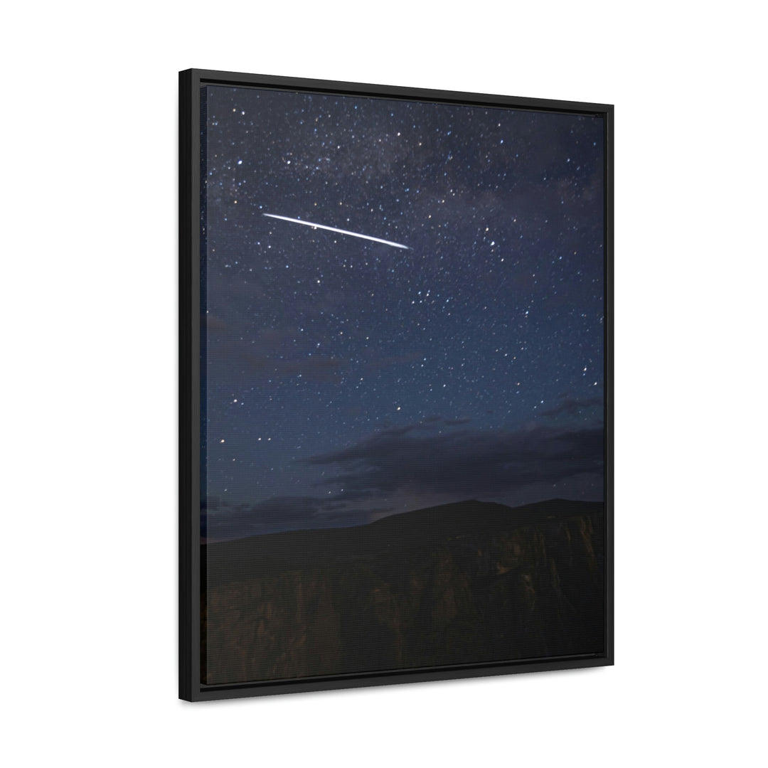 Starlink Above the Canyon - Canvas with Frame