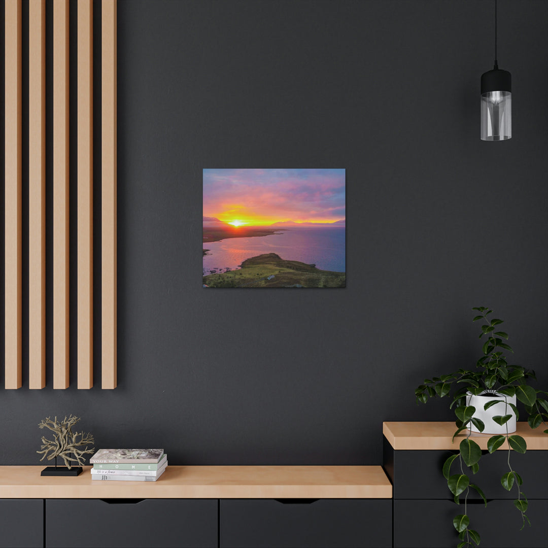 Sunset Over the Fjord Part 1 - Canvas