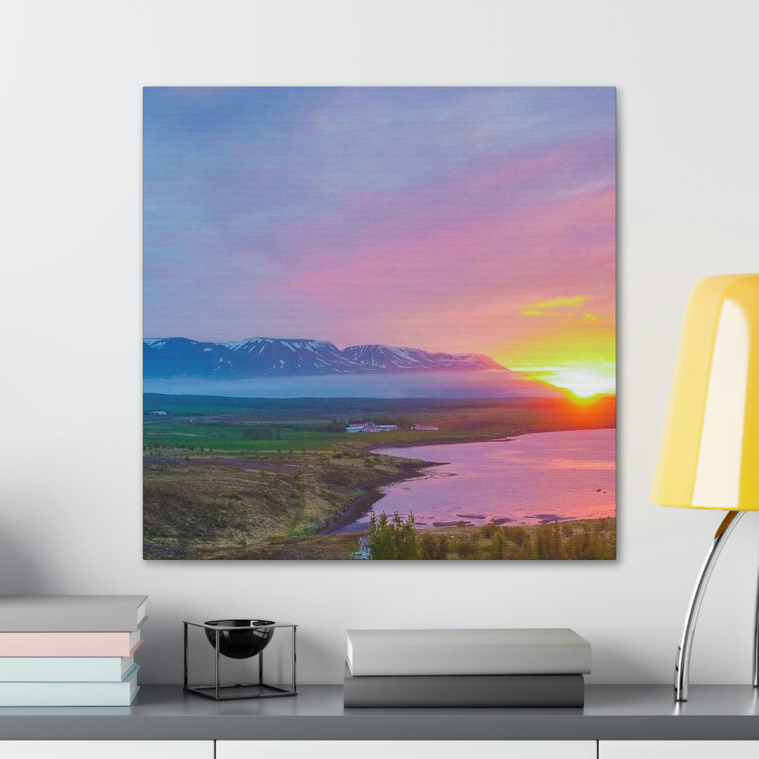 Sunset Over the Fjord Part 2 - Canvas