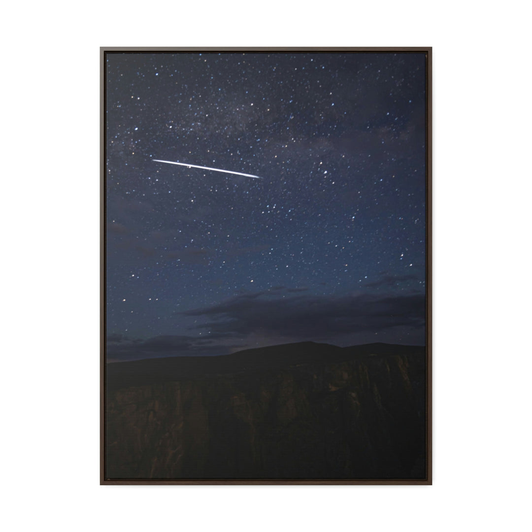 Starlink Above the Canyon - Canvas with Frame