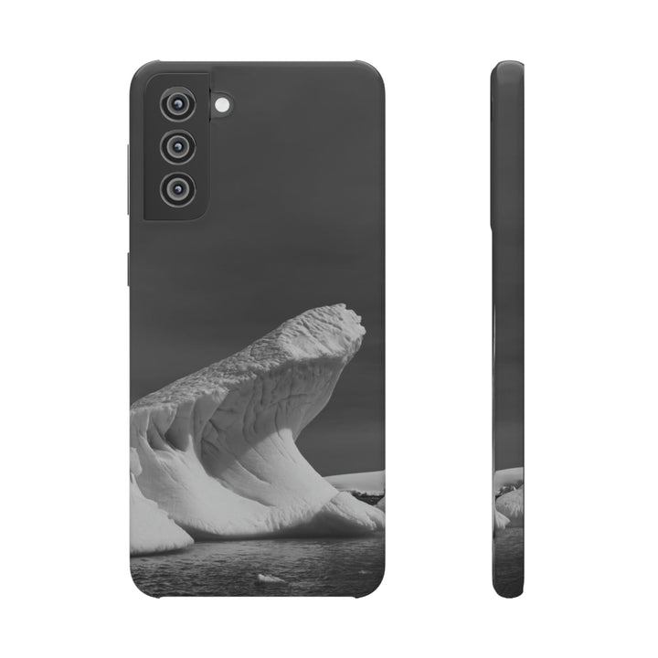 The Angles of an Iceberg in Black and White - Phone Case