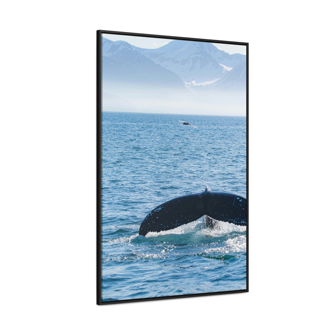 A Whale and A Mountain - Canvas with Frame