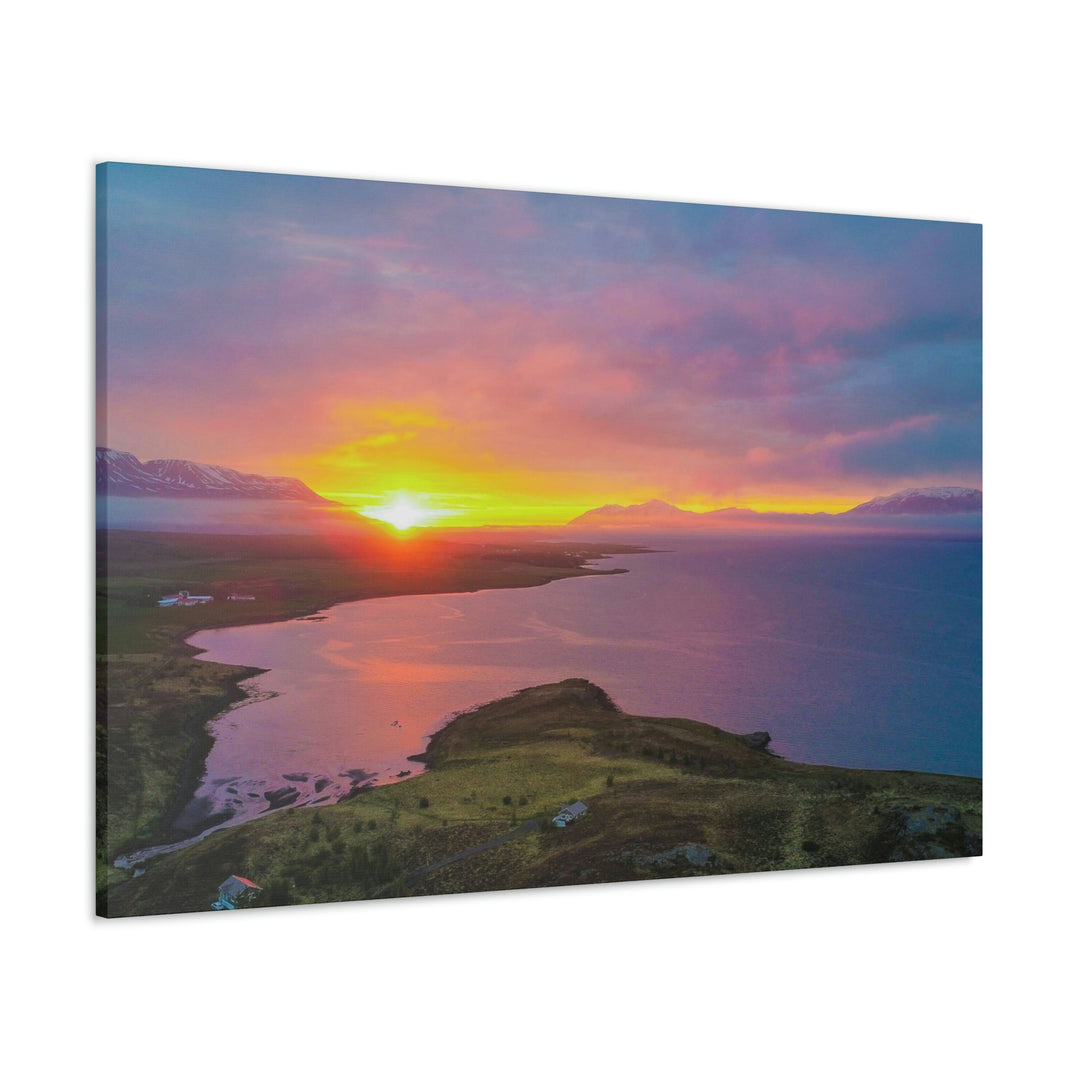 Sunset Over the Fjord Part 1 - Canvas