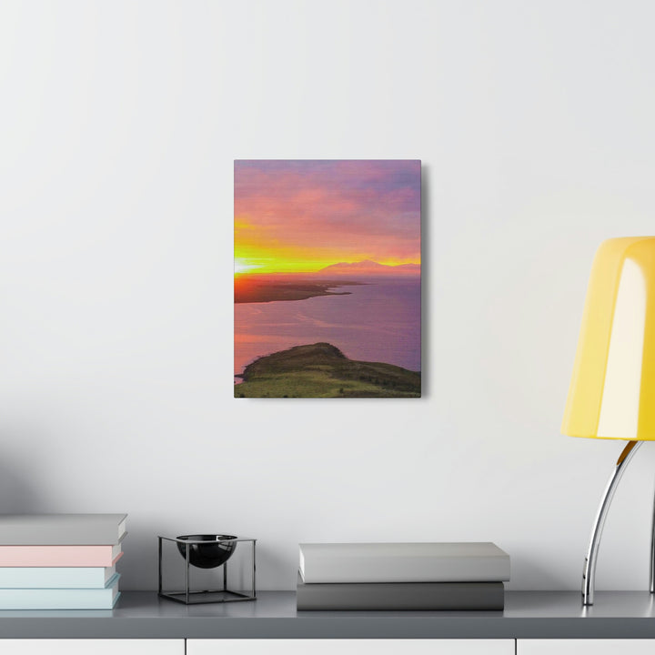 Sunset Over the Fjord Part 1 - Canvas