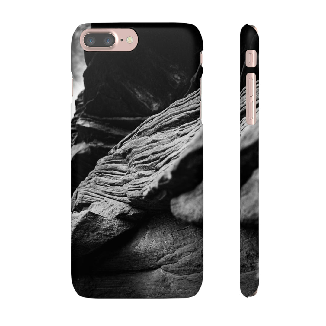 Layers of Rock in Black and White - Phone Case