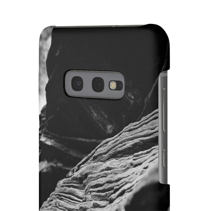 Layers of Rock in Black and White - Phone Case