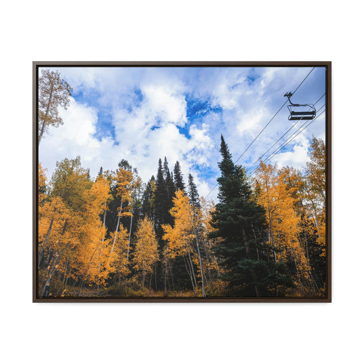 Chairlift in Suspension - Canvas with Frame