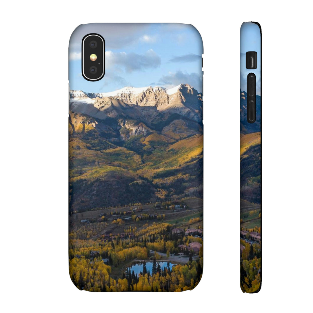 Glowing Mountainside - Phone Case