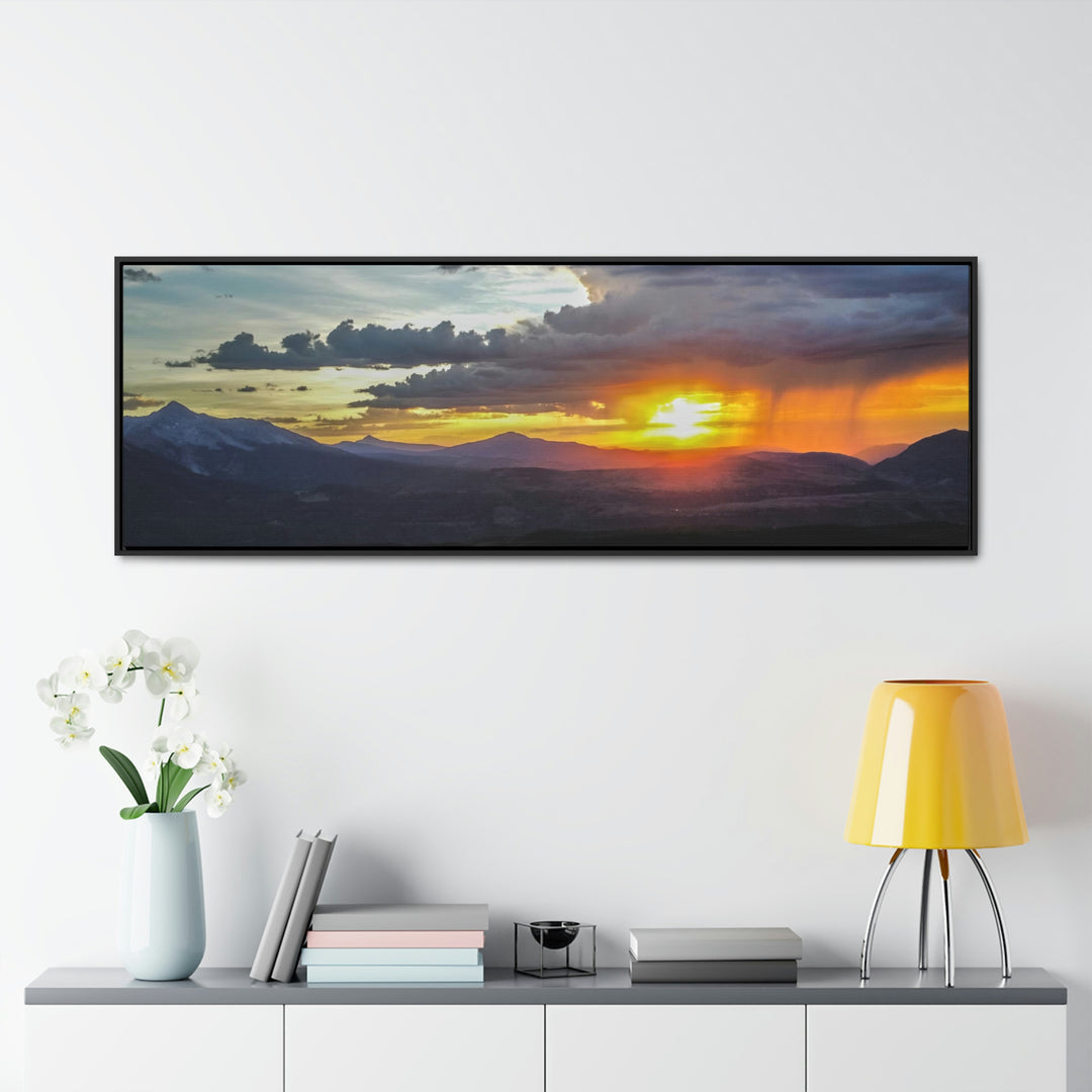 Rainy Sunset - Canvas with Frame