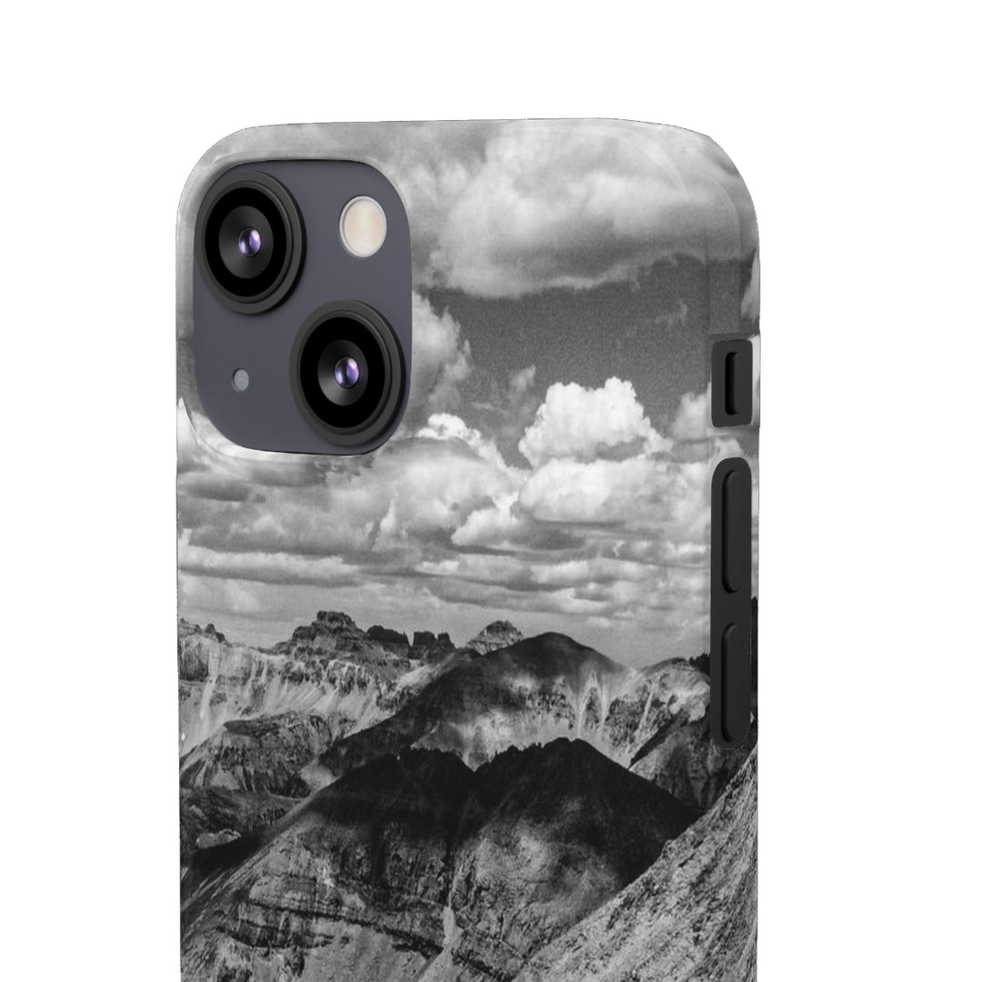 Imogene Pass From the Air in Black and White - Phone Case