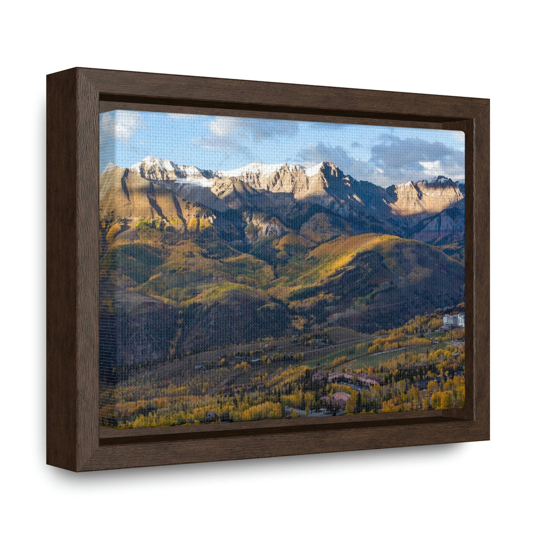 Glowing Mountainside - Canvas with Frame