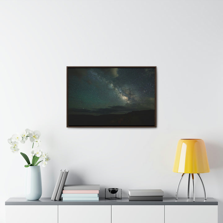 Milky Way Through the Clouds Part 2 - Canvas with Frame