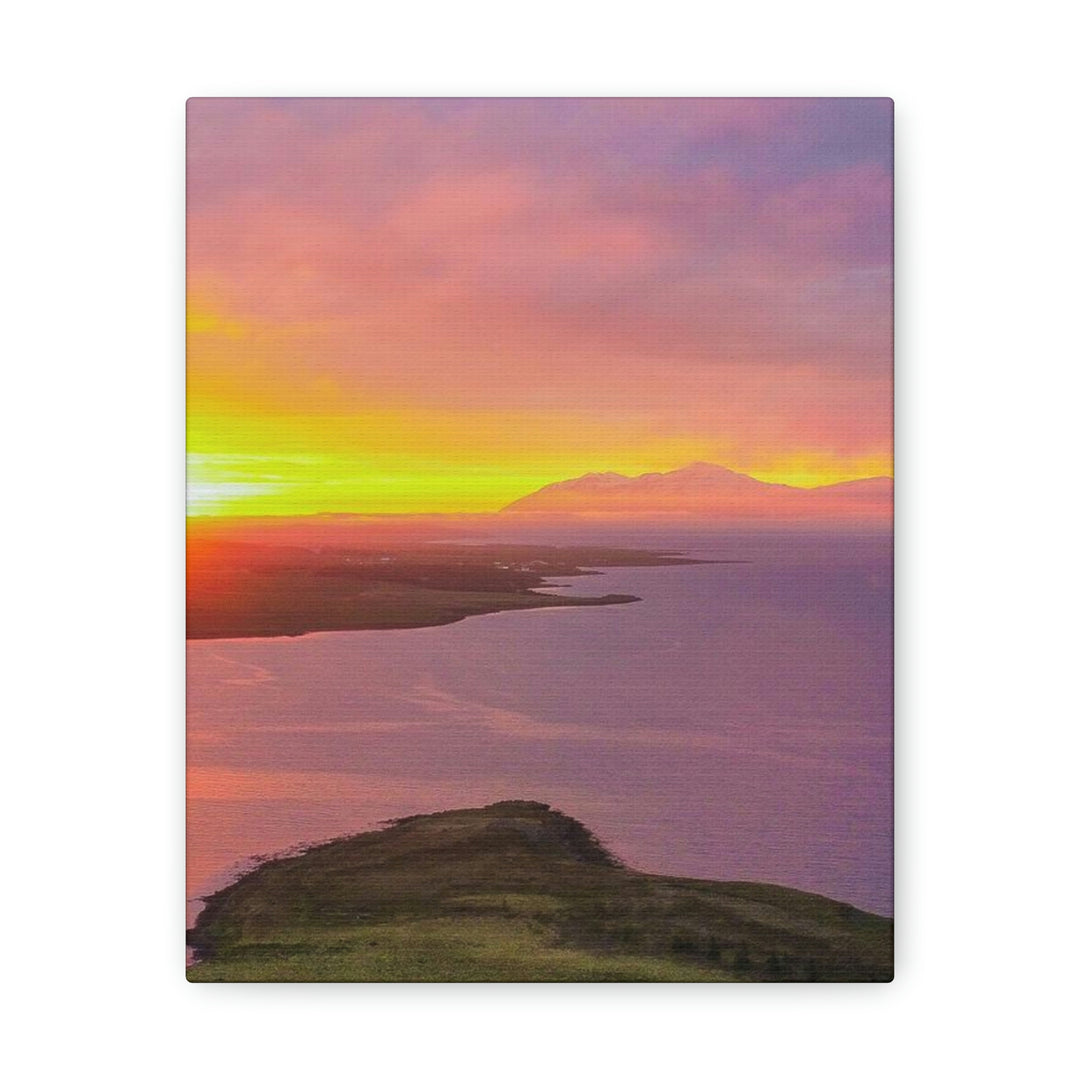 Sunset Over the Fjord Part 1 - Canvas