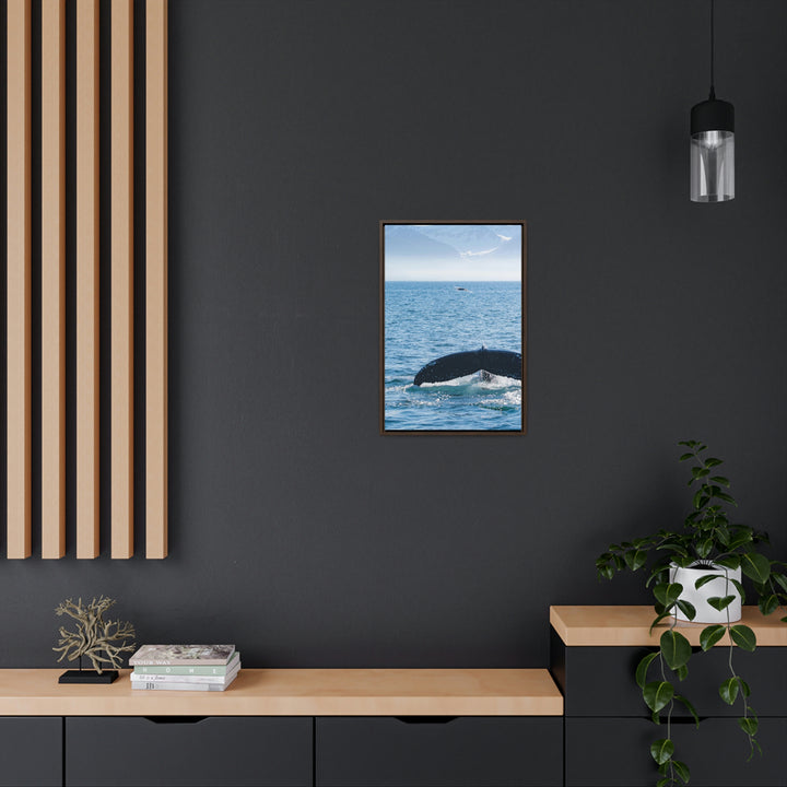 A Whale and A Mountain - Canvas with Frame