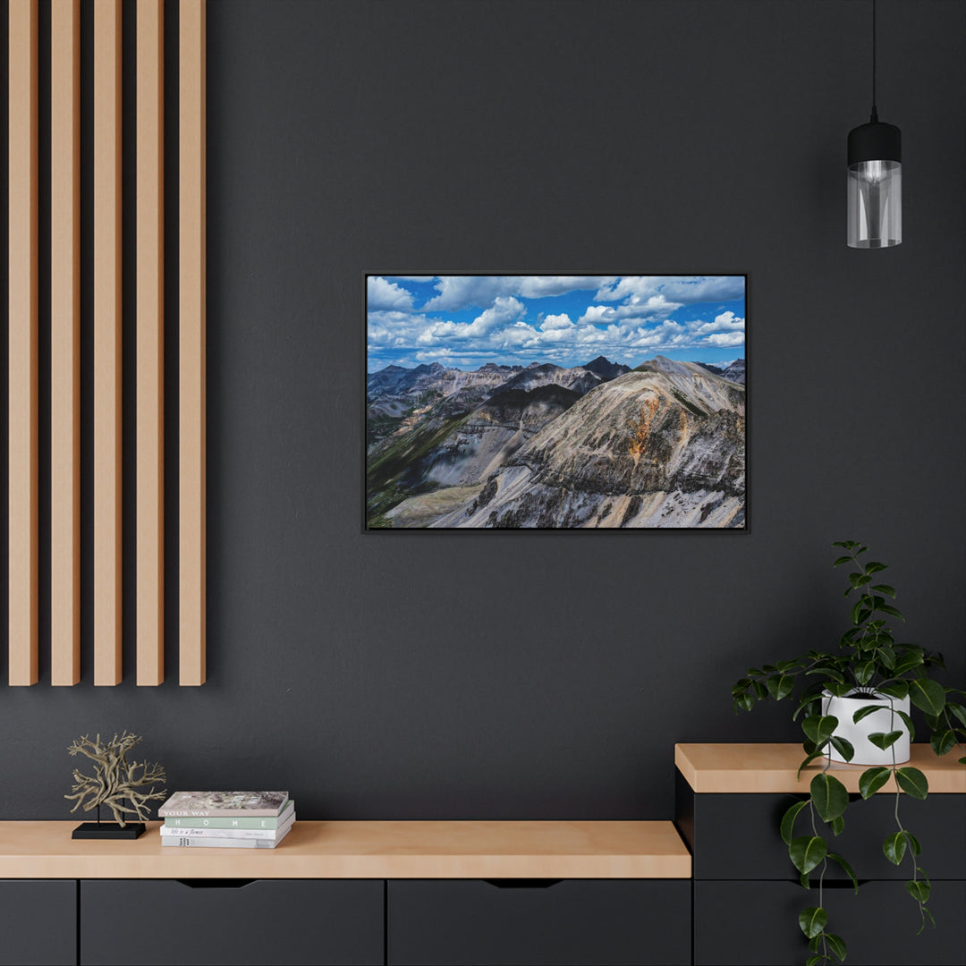 Imogene Pass From the Air - Canvas with Frame