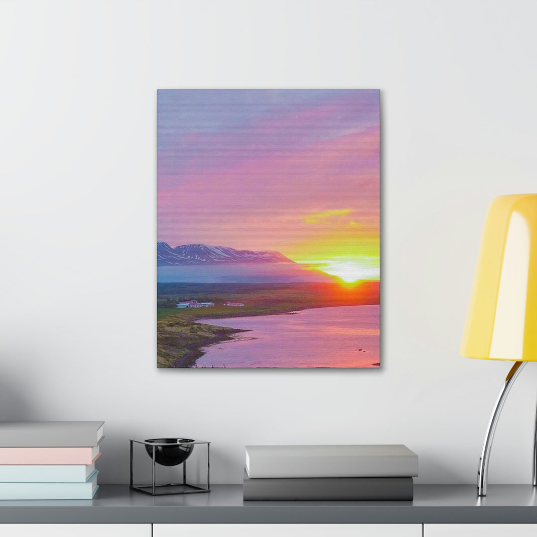 Sunset Over the Fjord Part 2 - Canvas