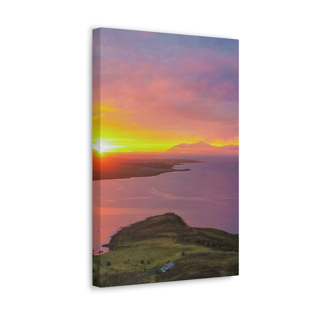 Sunset Over the Fjord Part 1 - Canvas