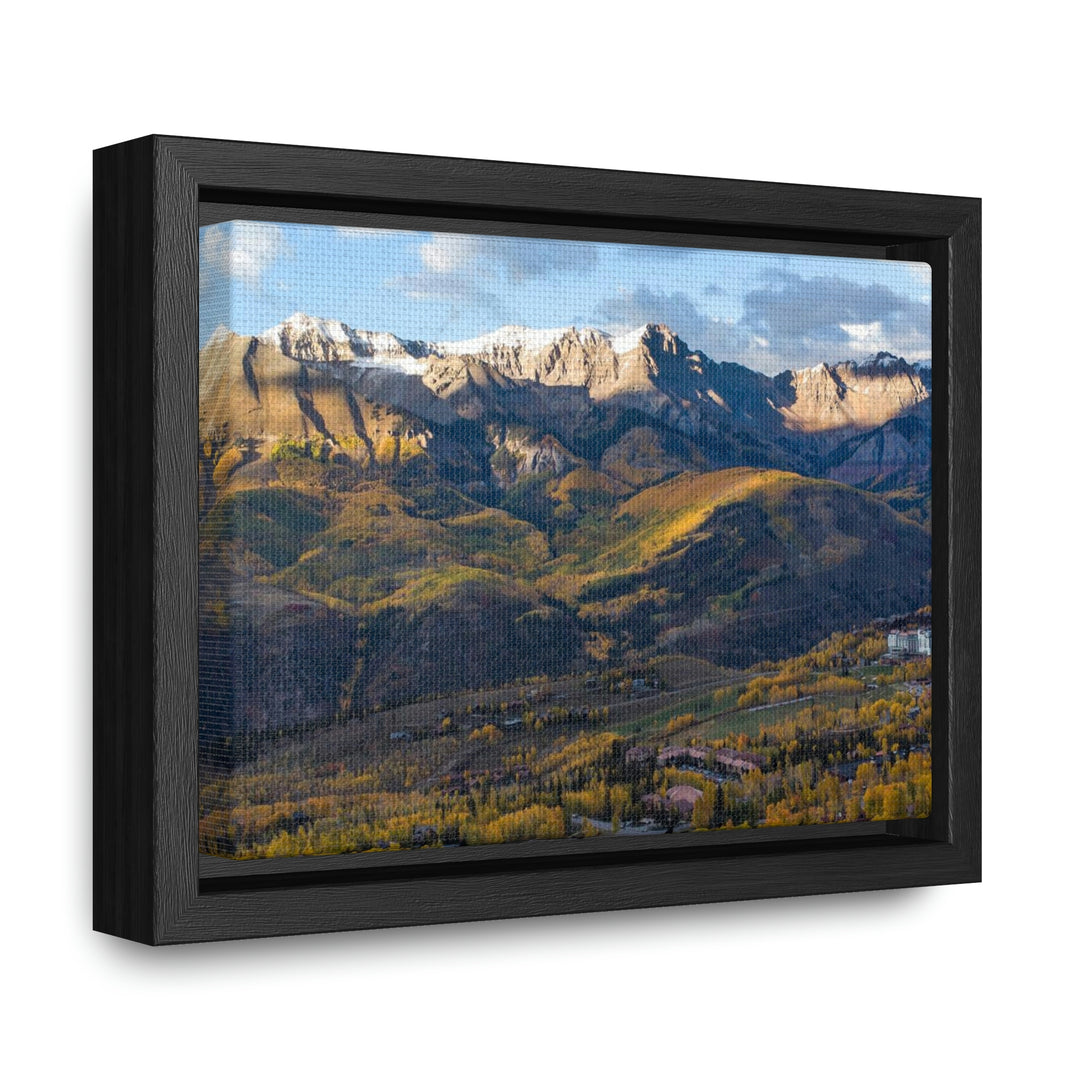 Glowing Mountainside - Canvas with Frame