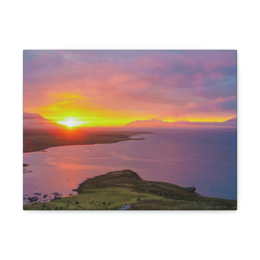 Sunset Over the Fjord Part 1 - Canvas