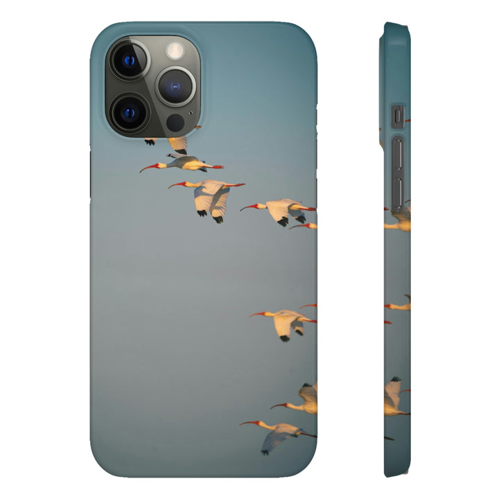 White Ibis in Flight - Phone Case