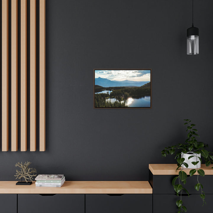 Cool Mountain Lakes - Canvas with Frame