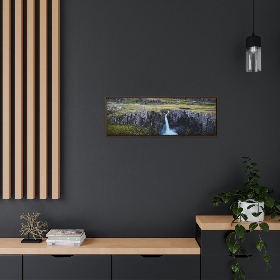 A Remote Waterfall - Canvas with Frame