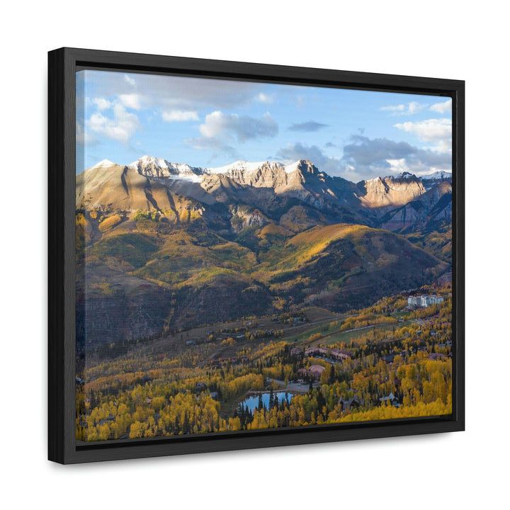 Glowing Mountainside - Canvas with Frame