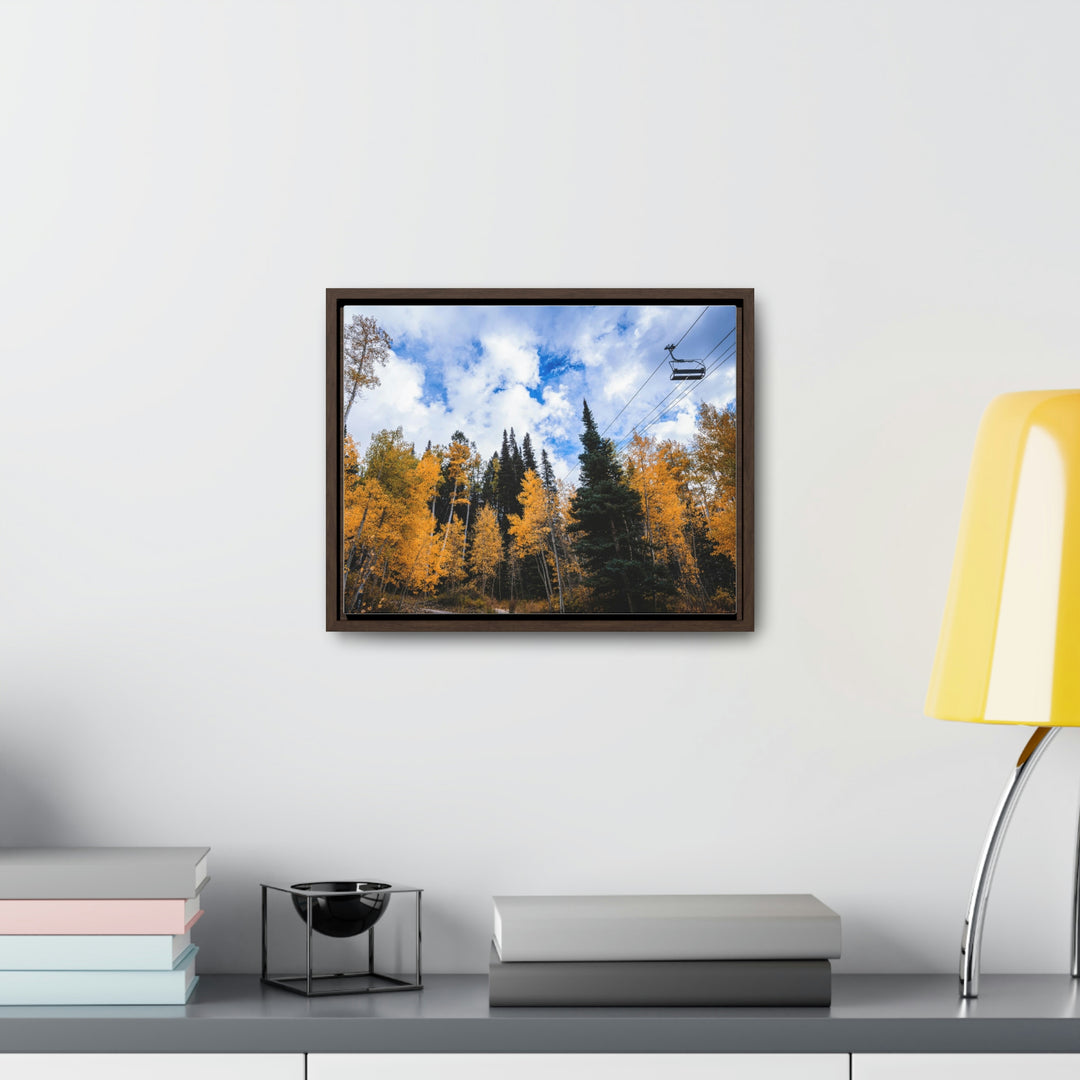 Chairlift in Suspension - Canvas with Frame