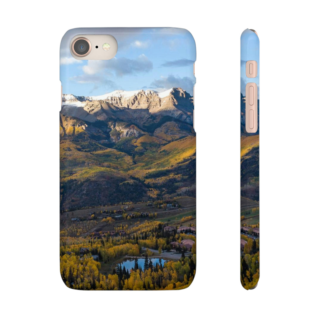 Glowing Mountainside - Phone Case