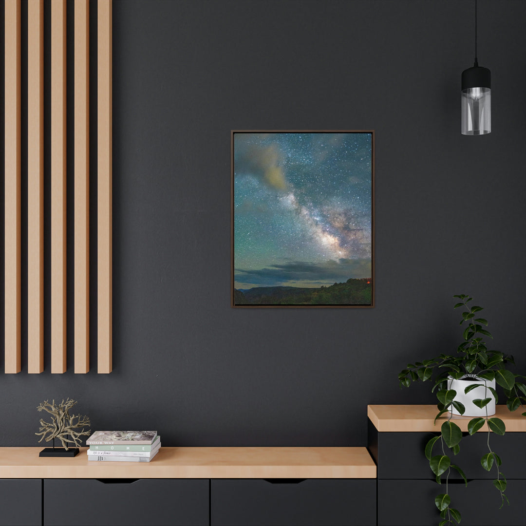 Milky Way Through the Clouds Part 1 - Canvas with Frame