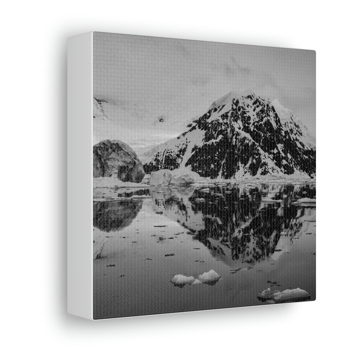 Reflected Calm in Black and White - Canvas