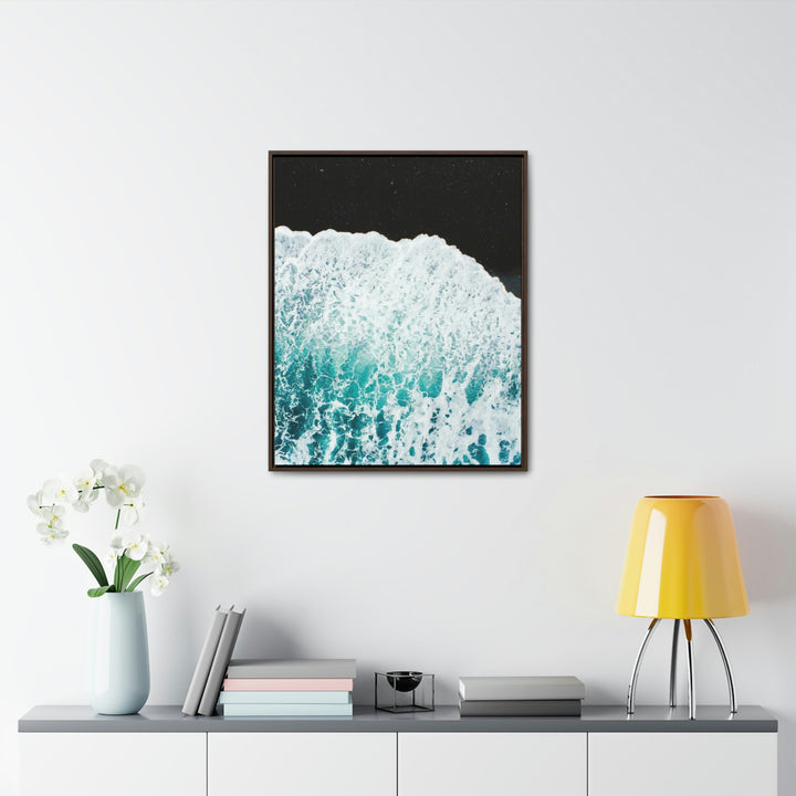 A Wave on Volcanic Sand - Canvas with Frame