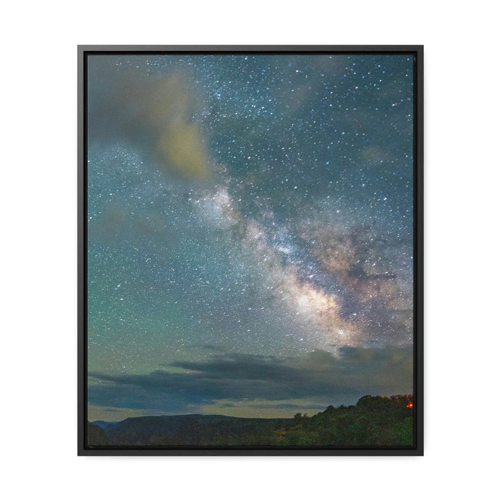 Milky Way Through the Clouds Part 1 - Canvas with Frame