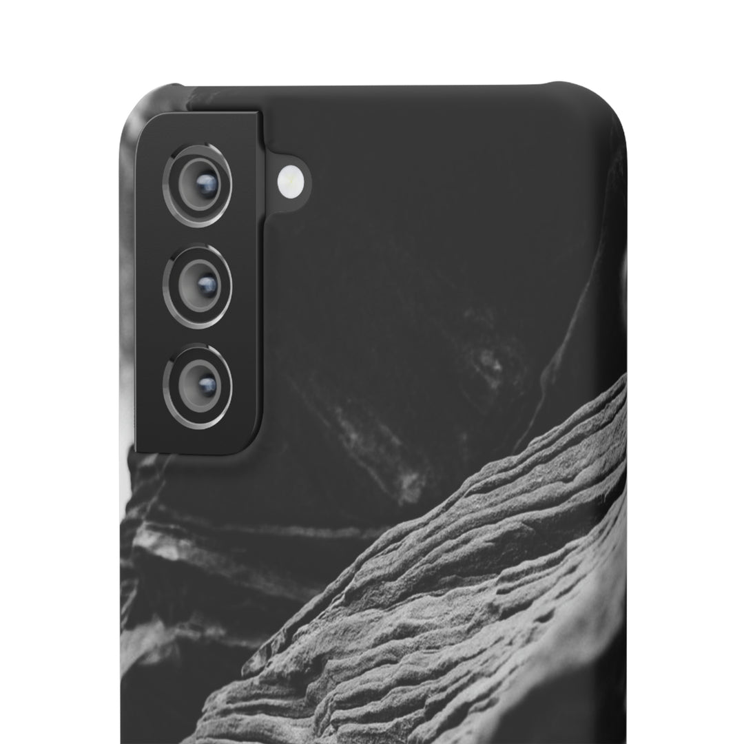 Layers of Rock in Black and White - Phone Case