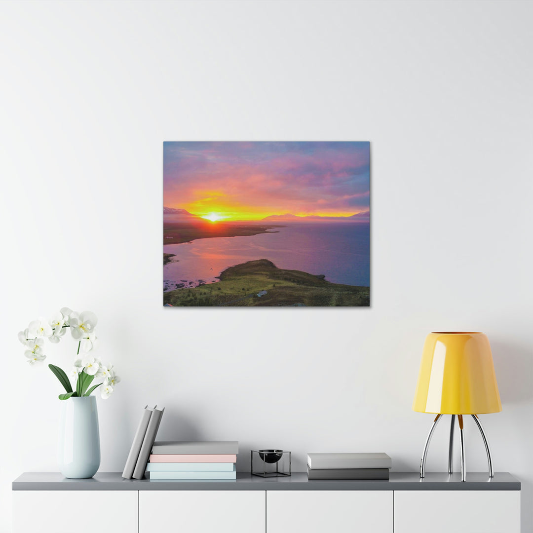 Sunset Over the Fjord Part 1 - Canvas