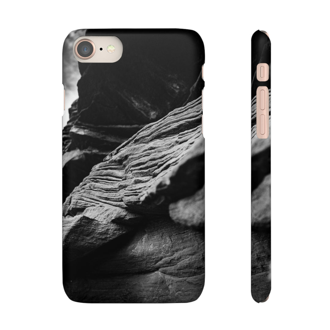 Layers of Rock in Black and White - Phone Case