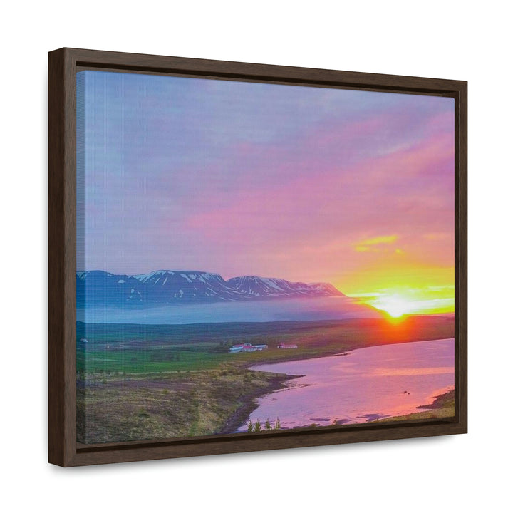 Sunset Over the Fjord Part 2 - Canvas with Frame